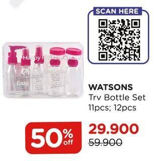 Promo Harga WATSONS Travel Bottle 11 pcs - Watsons