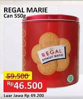 Promo Harga Regal Marie 550 gr - Alfamart