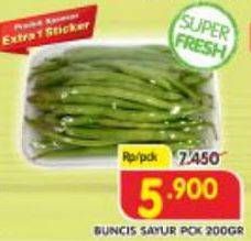 Promo Harga Buncis Sayur per 200 gr - Superindo