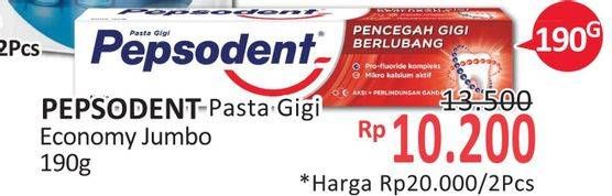 Promo Harga PEPSODENT Pasta Gigi Pencegah Gigi Berlubang 190 gr - Alfamidi