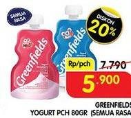 Promo Harga GREENFIELDS Yogurt Squeeze All Variants 80 gr - Superindo