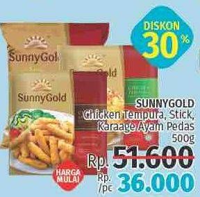 Promo Harga Sunny Gold Chicken Tempura, Stick, Karaage Ayam Pedas  - LotteMart