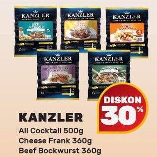 Promo Harga KANZLER Cocktail 500gr/Frankfurter 360gr/Beef Bratwurst 360gr  - Yogya
