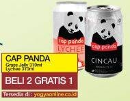 Promo Harga CAP PANDA Minuman Kesehatan Grass Jelly, Lychee 310 ml - Yogya