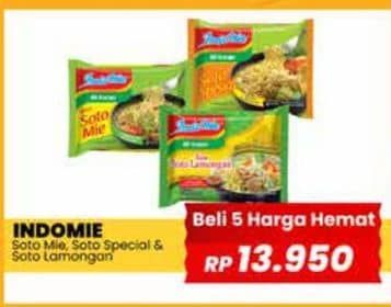 Promo Harga Indomie Mi Kuah Soto Mie, Soto Spesial, Soto Lamongan 70 gr - Yogya