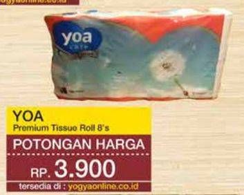 Promo Harga YOA Tissue Premium 8 roll - Yogya