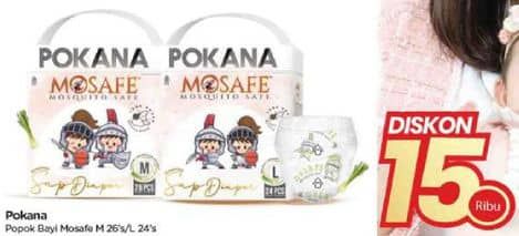 Promo Harga Pokana Mosafe Sap Diapers M26, L24 24 pcs - TIP TOP