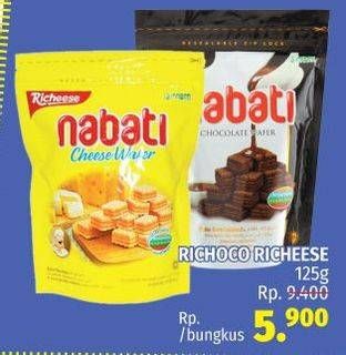 Promo Harga NABATI Wafer Chocolate, Cheese 115 gr - LotteMart