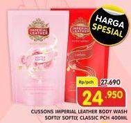 Promo Harga CUSSONS IMPERIAL LEATHER Body Wash Softly Softly, Classic 400 ml - Superindo