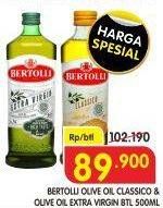 Promo Harga BERTOLLI Olive Oil Classico, Extra Virgin 500 ml - Superindo