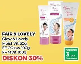 Promo Harga Glow & Lovely Facial Foam/Multivitamin Cream  - Yogya