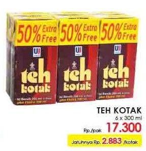 Promo Harga Ultra Teh Kotak per 6 box 300 ml - LotteMart