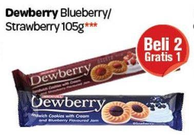 Promo Harga DEWBERRY Cookies Strawberry, Bluberry 105 gr - Carrefour
