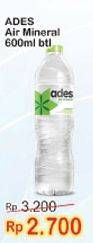 Promo Harga ADES Air Mineral 600 ml - Indomaret