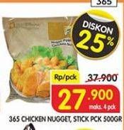 Promo Harga 365 Chicken Nugget/Chiken Stick 500 gr  - Superindo