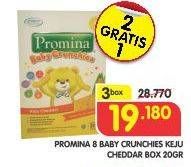 Promo Harga PROMINA 8+ Baby Crunchies Keju per 3 box 20 gr - Superindo