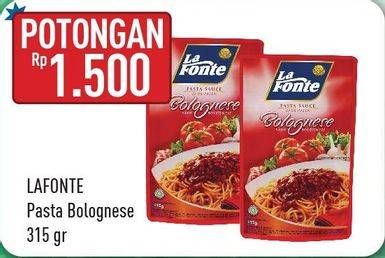 Promo Harga LA FONTE Saus Pasta Bolognese 315 gr - Hypermart