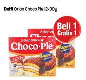 Promo Harga DELFI Orion Choco Pie per 12 pcs 30 gr - Carrefour
