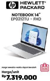 HP EP0212TU - FHD  Harga Promo Rp7.319.000, Harga Sewaktu-Waktu Dapat Berubah

Free Bag Notebook