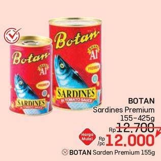 Promo Harga Botan Sardines Premium In Tomato Sauce 155 gr - LotteMart