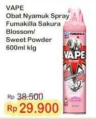 Promo Harga Fumakilla Vape Aerosol Sakura Blossom, Sweet Powder 600 ml - Indomaret