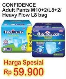 Promo Harga Confidence Adult Diapers Pants M10+2, L8+2  - Indomaret