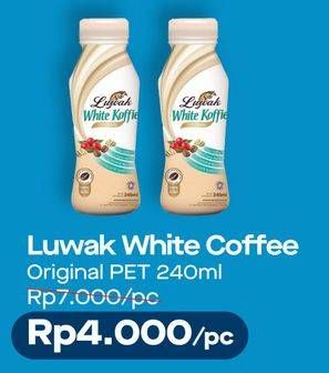 Promo Harga Luwak White Koffie Ready To Drink Original 240 ml - Alfamart