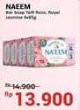 Promo Harga NAEEM Moisturizing Body Soap Taifi Rose, Royal Jasmine 75 gr - Alfamidi