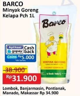 Promo Harga Barco Minyak Goreng Kelapa 1000 ml - Alfamart