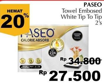 Promo Harga PASEO Calorie Absorbs Cooking Towel per 2 pcs - Giant