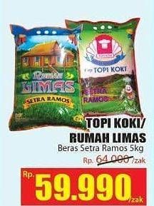 Promo Harga TOPI KOKI/RUMAH LIMAS Beras Setra Ramos 5 kg  - Hari Hari