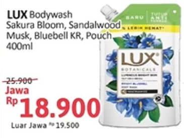 Promo Harga LUX Botanicals Body Wash Sakura Bloom, Sandalwood Musk, Blue Bell 400 ml - Alfamidi