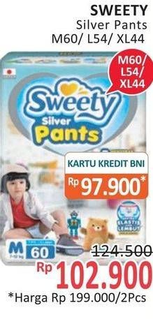 Promo Harga Sweety Silver Pants L54, M60, XL44 44 pcs - Alfamidi