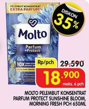 Promo Harga Molto All in 1 Pink Sunshine Bloom, Blue Morning Fresh 680 ml - Superindo