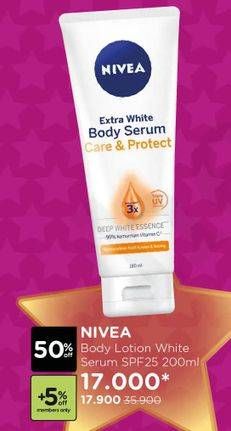 Promo Harga NIVEA Body Serum SPF 25 200 ml - Watsons