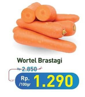 Promo Harga Wortel Berastagi per 100 gr - Hypermart