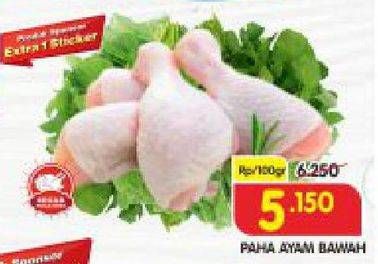 Promo Harga Ayam Paha Bawah per 100 gr - Superindo