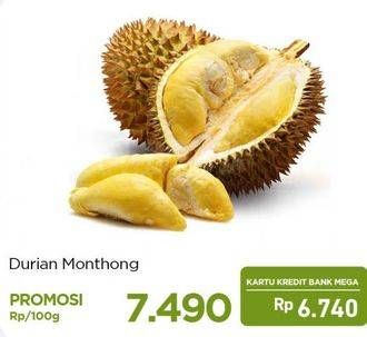 Promo Harga Durian Monthong per 100 gr - Carrefour