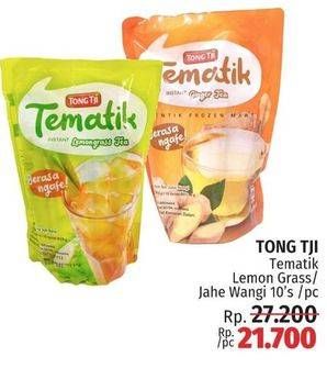 Promo Harga Tong Tji Tematik Instant Lemongrass Tea, Ginger Tea per 10 sachet 21 gr - LotteMart