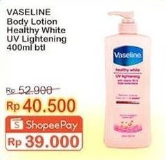 Promo Harga VASELINE Body Lotion UV Lightening 400 ml - Indomaret