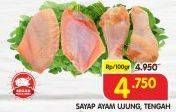 Promo Harga Ayam Sayap Ujung, Tengah per 100 gr - Superindo