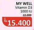Promo Harga MY WELL Vitamin D3 1000 IU 20 pcs - Alfamidi