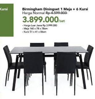 Promo Harga BIRMINGHAM Dining Set  - Carrefour