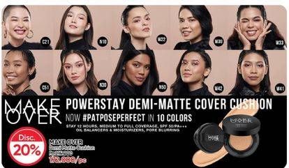 Promo Harga MAKE OVER Demi Matte Cover Cushion  - Guardian