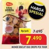 Promo Harga Monde Egg Drops Biscuits 110 gr - Superindo