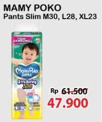 Promo Harga Mamy Poko Pants Xtra Kering Slim Tidak Gembung L28, M30, XL23 23 pcs - Alfamart