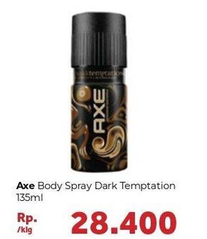 Promo Harga AXE Body Spray Dark Temptation 150 ml - Carrefour