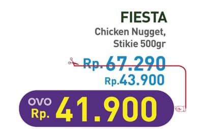 Promo Harga Fiesta Naget Chicken Nugget, Stikie 500 gr - Hypermart