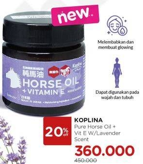 Promo Harga KOPLINA Pure Horse Oil + Vitamin E with Lavender  - Watsons