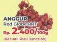 Promo Harga Anggur Red Globe RRT per 100 gr - Yogya